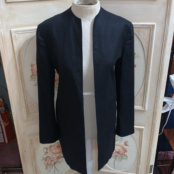 Ralph Lauren black linen, knee-high jacket - Picture 4 of 16